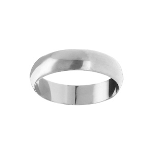 Alliance demi-jonc en argent rhodié 5mm