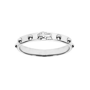 Bague en argent rhodié dizainier