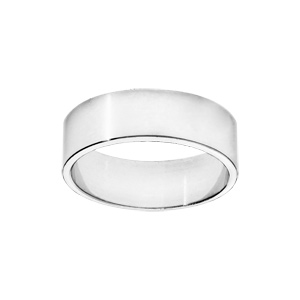 Alliance ruban en argent 7mm