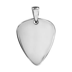 Pendentif en argent médiator à graver – plaque prestige