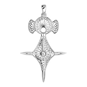 Pendentif en argent rhodié Croix du Sud
