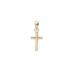 Pendentif en argent et dorure jaune petite croix plate