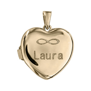 Pendentif en argent et dorure jaune cassolette coeur à graver 20mm (1 ou 2 photos droite et gauche)