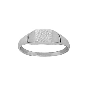 Chevalière en argent plateau carré