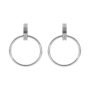 Boucles d’oreille en acier anneau suspendu