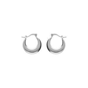 Créoles en acier ronde lisse 20mm