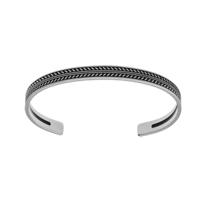 Bracelet en acier patiné brillant 67 x 50mm