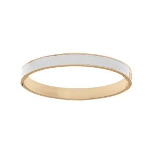 Bracelet en acier rigide articulé 8mm X 60mm résine blanche