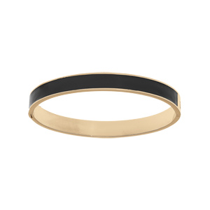 Bracelet acier rigide articulé 8mm X 60mm résine noire