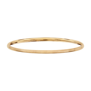 Bracelet demi-jonc en acier et PVD jaune fil lisse 60mm