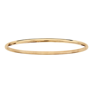 Bracelet demi-jonc en acier et PVD jaune fil lisse 65mm