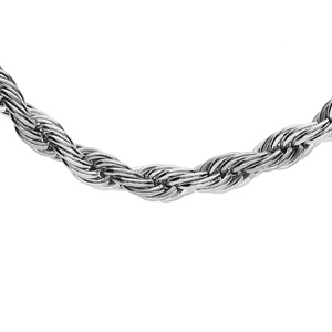 Collier en acier maille corde 4mm 45+5cm