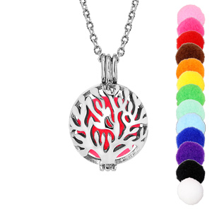 Collier Bola diffuseur de parfum boule arbre de vie - réglable 60 à 100cm