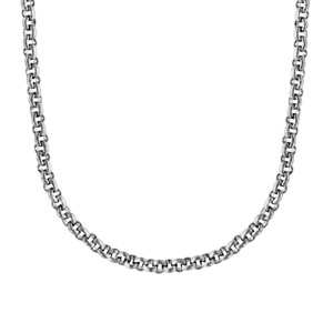 Chaîne en acier maille jaseron largeur 2mm et longueur 50cm + 10cm de rallonge