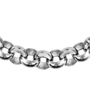 Chaîne en acier maille jaseron large 50cm réglable