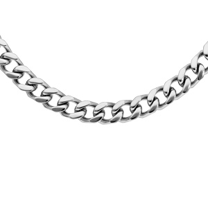 Collier en acier maille gournette 6mm longueur 50cm