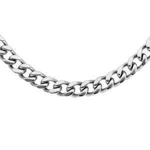 Collier en acier maille gournette 6mm longueur 55cm