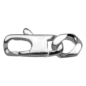 Fermoir rallonge en acier avec 1 maille - largeur 9 mm