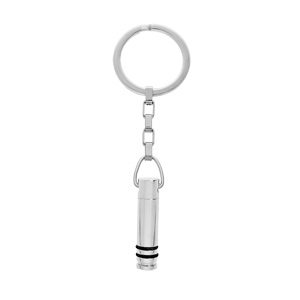 Porte clef en acier « porte poudre » avec tube devissable