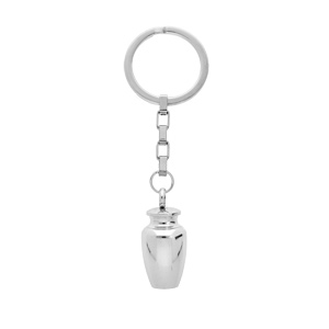 Porte clef en acier « porte poudre » forme d’une urne