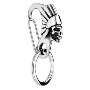 Porte clef en acier tête d’Indien