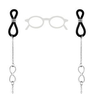 Chaîne de lunette chaîne avec motif infini 69cm