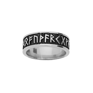 Alliance en acier motif runes celtique