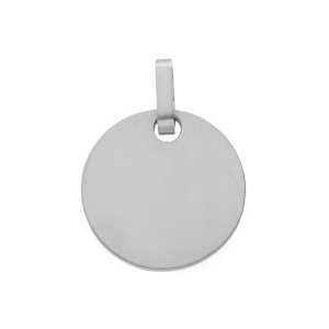 Pendentif en acier médaille à graver petit modèle 20mm