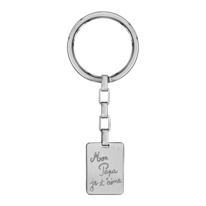 Porte clef en acier plaque G.I mon papa je t'aime