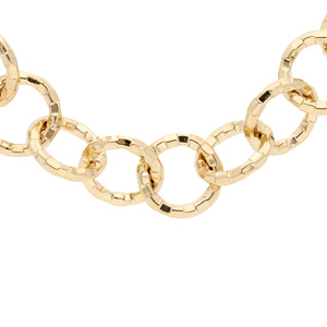 Collier doré maille ronde facetée 46+4cm