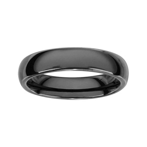 Alliance demi-jonc en céramique noire 5mm