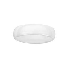Alliance demi-jonc en céramique blanche 6mm
