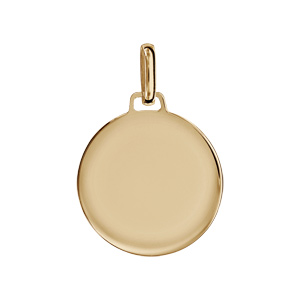 Pendentif en vermeil médaille à graver moyen modèle – plaque prestige