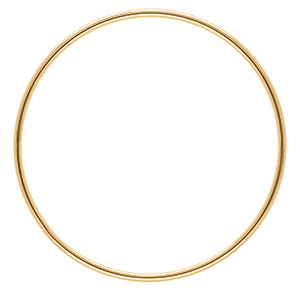 Bracelet jonc enfant en vermeil massif fil 2mm  - diamètre 54mm