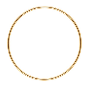 Bracelet jonc enfant en  vermeil massif fil 2mm - diamètre 45mm