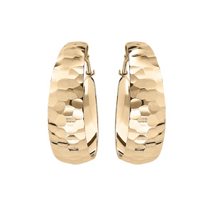 Créoles en vermeil cubaines martelée petit modèle 20mm