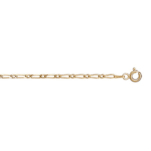 Bracelet enfant en vermeil maille  1+1 2mm   - 13+2cm