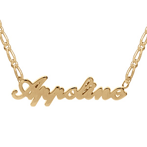 Collier en vermeil 1+1 2mm decoupe forme anglaise  - 43cm reglable  40