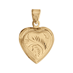 Pendentif en vermeil cassolette coeur ouvragé – possibilité d’insérer 1 ou 2 photos droite et gauche