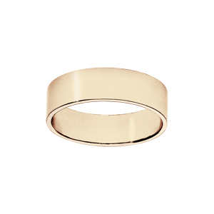 Alliance ruban en vermeil 6mm