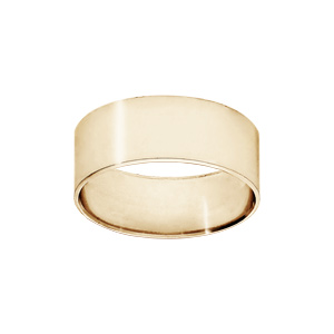 Alliance ruban en vermeil 8mm