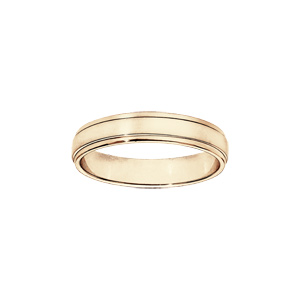 Alliance en vermeil 4mm avec bords godrons