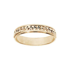 Alliance en vermeil diamantée étoile largeur 4mm
