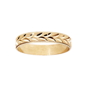 Bague en vermeil diamantée en épis largeur 4mm