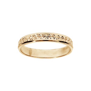 Alliance en vermeil diamantée étoiles largeur 4mm