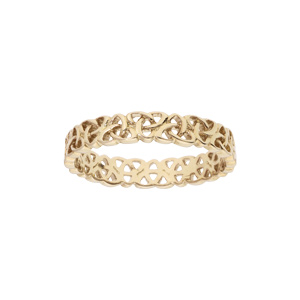 Bague en vermeil motif triskel entrelacé largeur 4mm
