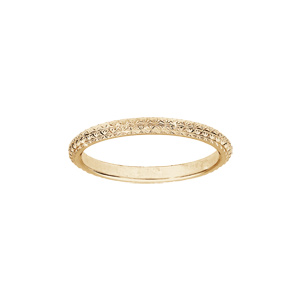 Alliance en vermeil diamantée en étoile largeur 2mm
