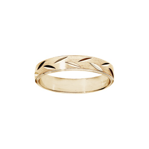 Alliance en vermeil brossé largeur 4mm