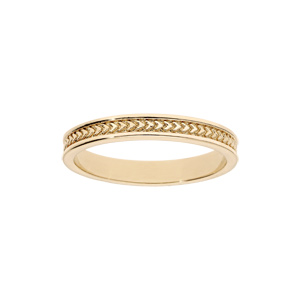 Alliance en vermeil motif en V largeur 3mm