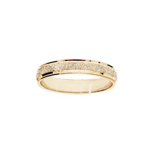 Alliance en vermeil mat et brillant largeur 4mm